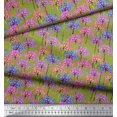 thumbnail image 3 of Soimoi polyester Crepe Fabric Periwinkle Floral Print Fabric by Yard 42 Inch Wide, 3 of 3