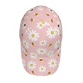 thumbnail image 4 of Daiia Daisy And Bee print Baseball Cap Men Women Golf Dad Hat Adjustable Original Classic Low Profile Hat Unconstructed Plain Cap, 4 of 9