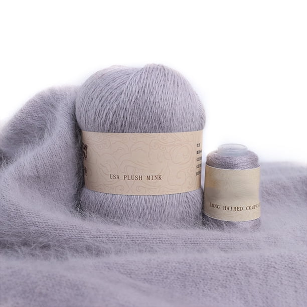 Toystoory Bufandas de 50g y 20g, juego de bolas de hilo para tejer a mano suave, suéteres para bebés, gorros, alfombras, Kit de hilo de Artesanía Gris plateado