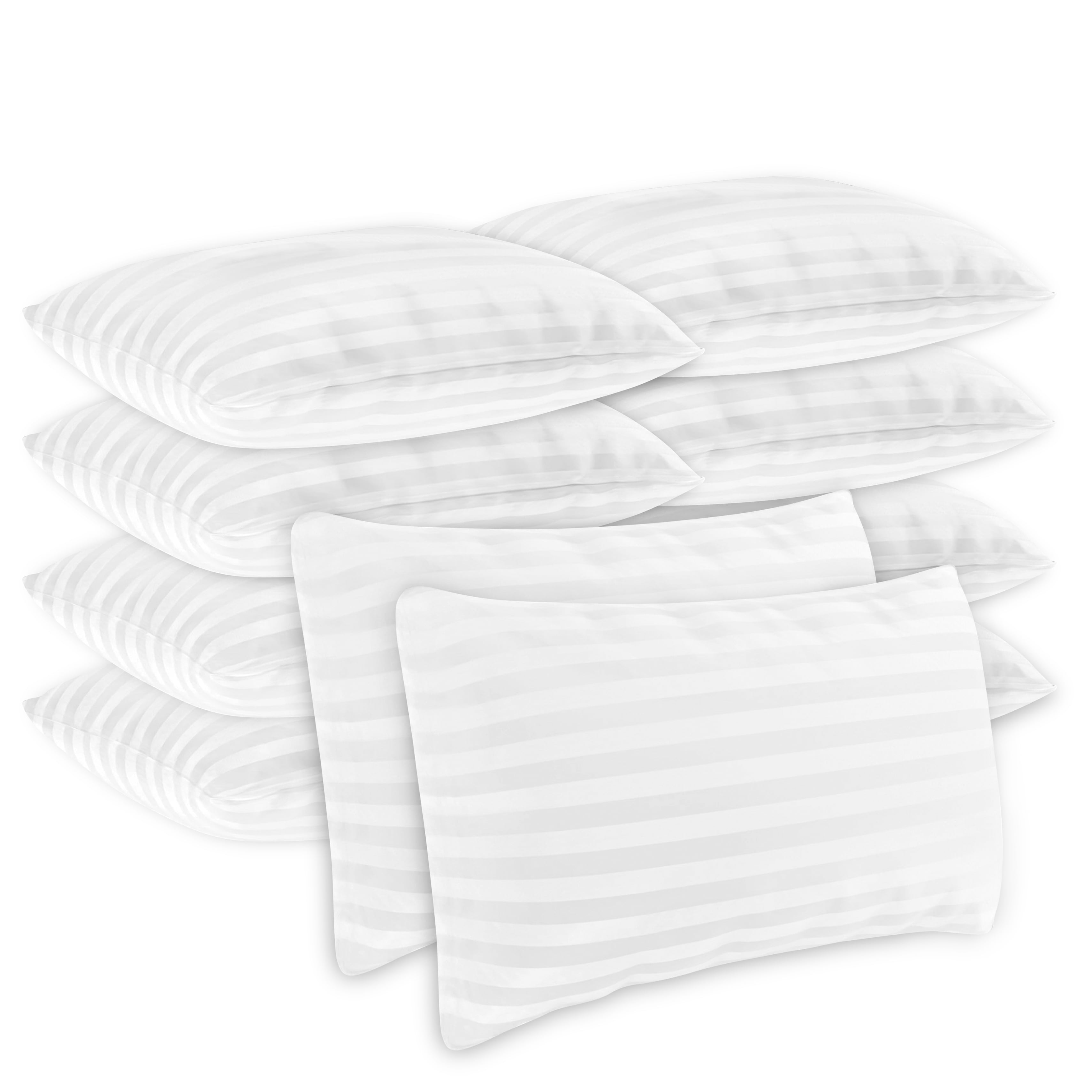 Luxury Plus Queen Pillows 10 Pack, Pillows for Sleeping w/ Cotton Cover