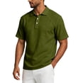 thumbnail image 5 of Trgacdwlo Mens Polo Shirts Linen Raglan Men Short Sleeve Shirt Summer Lightweight Moisture Wicking Mens Golf Polo Shirt Green M, 5 of 9