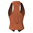 thumbnail image 4 of MixMatchy Women's Economy Dressy 3 Button Versatile Racerback Tuxedo Suit Vest Waistcoat, 4 of 5