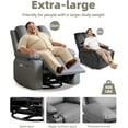 thumbnail image 6 of 22'' Oversized Massage Recliner Chair w/ Heat, 400LB Capacity, Cup Holders & Storage, 6 of 9