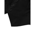 thumbnail image 4 of Canrulo Women Waistcoat Vest Halter Neck Button Down Dressy Vests Tuxedo Suit Racerback Vintage Streetwear Black XL, 4 of 7