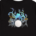 thumbnail image 4 of Inktastic Cute Blue Octopus Drumming Boys or Girls Long Sleeve Toddler T-Shirt, 4 of 5