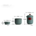 thumbnail image 5 of Ceramic Teapot Teacups Green Portable Travel Tea Set Drinkware, 5 of 5