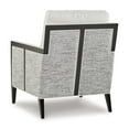 thumbnail image 4 of Benjara Adi Accent Chair, Ivory Polyester Acrylic Blend, Black Solid Wood Frame, 4 of 6