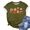 thumbnail image 5 of Fiudx Liquidación de Ahorros de Verano Camiseta Estampada a La Moda para Mujer, Blusa de Manga Corta, Tops Informales con Cuello Redondo, 5 of 5