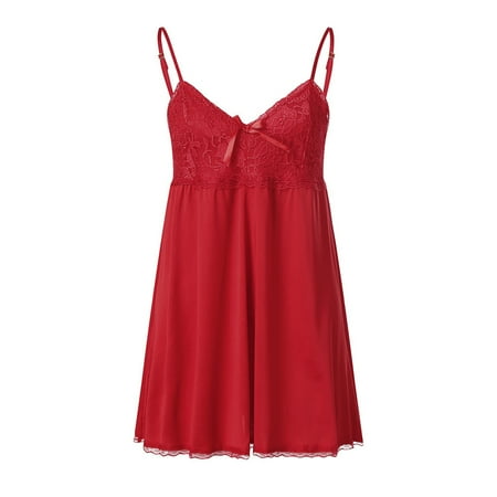 

Soft Sexy Sleeveless Above Knee Plus Size Women Nightgown V Neck Sleeping A Line