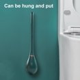 thumbnail image 4 of OIUR Silicone Toilet Bowl Brush Holder Set Wall Mounted Modern Flexible Rubber Bathroom Scrubber No Hair Tangling Cleaning Brushes, 4 of 7