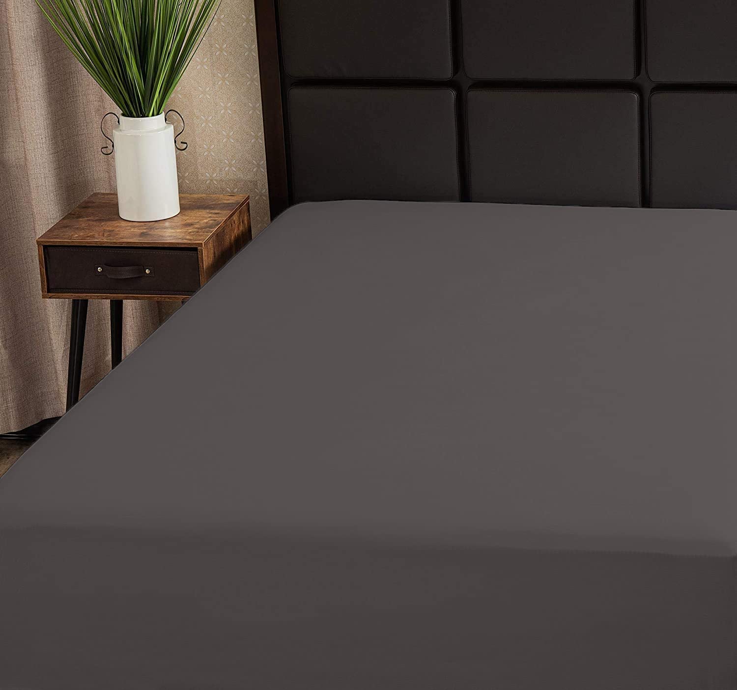 Superity Linen Full XL Fitted Sheet 100 Cotton Cool Breathable Soft