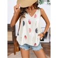 thumbnail image 5 of Women Summer Tank Tops Tanks V Neck Sleeveless T Shirts White XL, 5 of 9