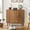 Brown, variant on Farmhouse Buffet Cabinet, 31.5" Walnut Sideboard Cabinet with 2 Slatted Doors & 2 Storage Compartments, Coffee Bar Cabinet for Kitchen, Dining Room & Living Room, Brown