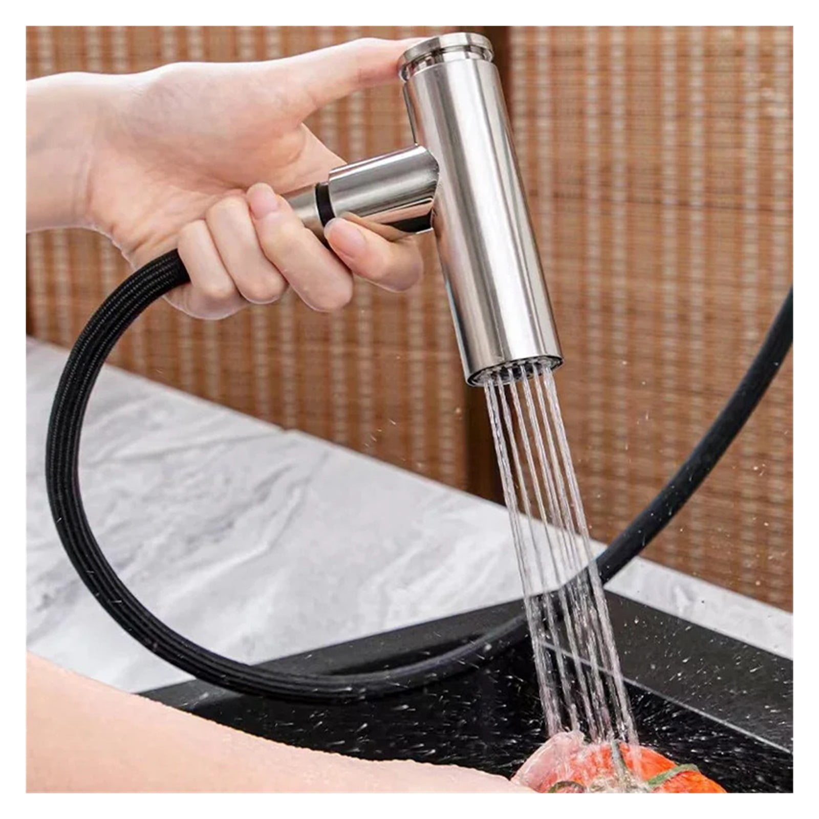 Quartz Stone Universal Rotate Pull-out Faucet, Kitchen Sink Faucet Dual Effluent Modes, Cold And Hot Dual Control Bathroom Faucet