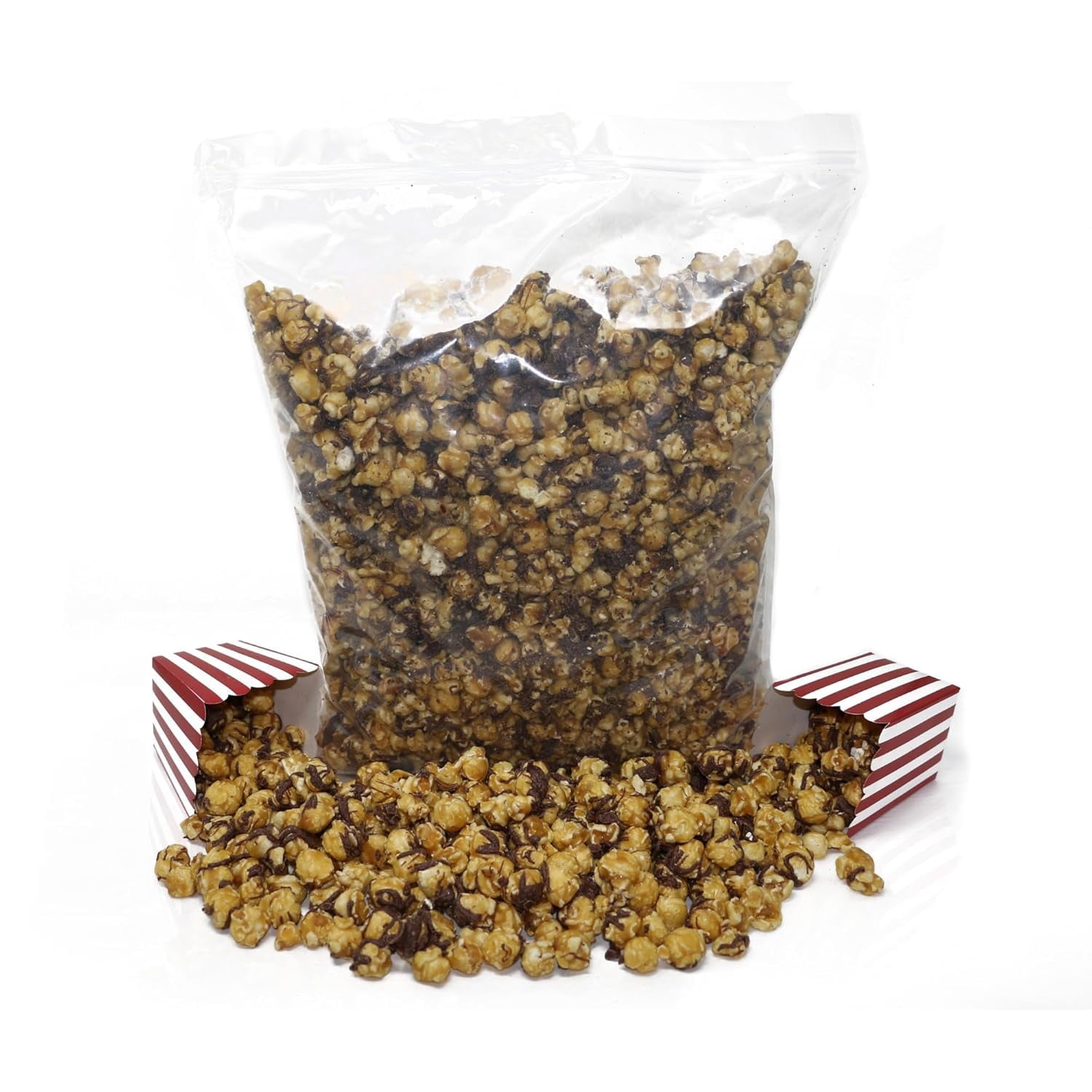 Jd's Snack Factory Chocolate Caramel Popcorn – Chocolate Drizzled Caramel Popcorn, 120 oz