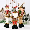 thumbnail image 3 of Muñeca De Navidad Santa Muñeco De Nieve Alce Adorno De Muñeca Retráctil Tela De Celosía A Cuadros Muñeca Decoración De Ventana Del Hogar Yuarrent HA044224-01, 3 of 6