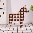 thumbnail image 2 of Modern Horse Statue, Horse Art Figurine Decorative Decor Ornaments for Desk Bookshelf Cabinet to Attract Luck and Wealth - small orange, 2 of 8