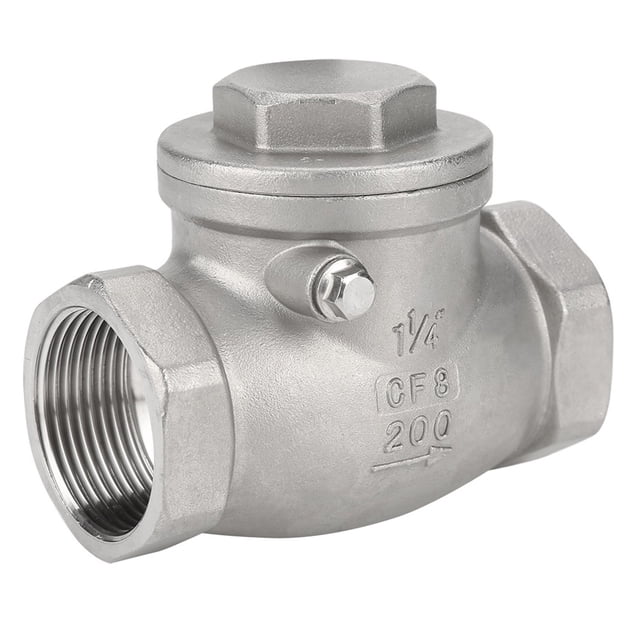 Válvula De Retención, DN32 Válvula De Retención Unidireccional De Acero Inoxidable Rosca Hembra 200 Psi Para Agua, Petróleo Y Gas Para La Mayoría De Los Sistemas De Tuberías