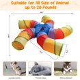 thumbnail image 3 of Tubo grande de 5 vías Cat Tunnel Depets con pelota de juego para gatos de interior, 3 of 6