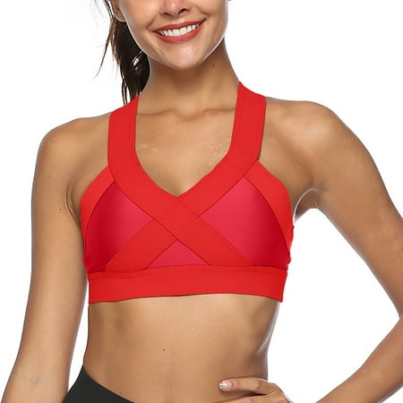 

CYMMPU Women Clothing Women s Cropped Tank Sexy Bustier Cami Vest Sleeveless Round Neck Tank Slim Fit Crop Tops Summer Shirts Yoga Red