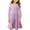 Purple, variant on JoyHoop Long Sleeve Plain Swing Dress