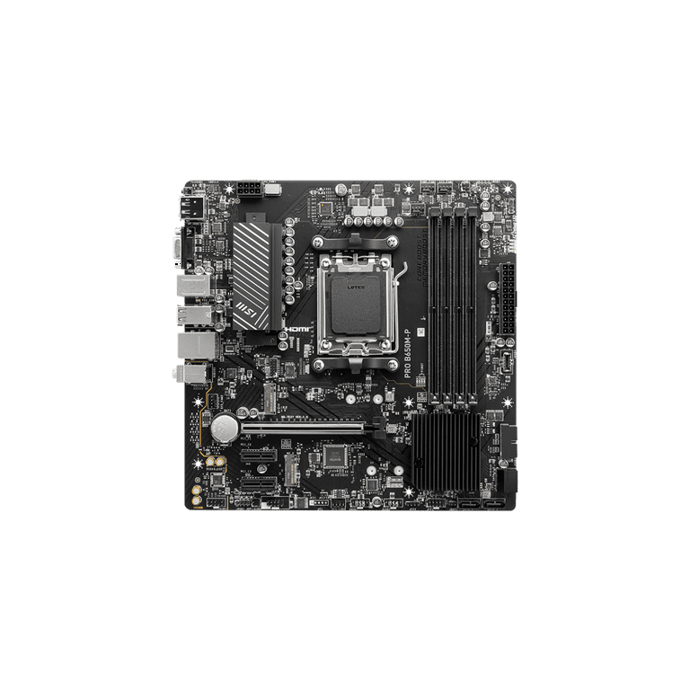 MSI PRO AMD Motherboard B650M-P AM5 Ryzen 7000 DDR5 SATA 6G 2x M.2