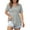 Gray, variant on Womens Button Front Plunge Blouse V Neck Design Flowy Fabric Relaxed Silhouette for Summer Outings Brown M