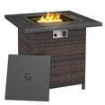 thumbnail image 1 of Outsunny Propane Fire Pit Table, 28 Inch 40,000 BTU Rattan Fire Table, 1 of 10