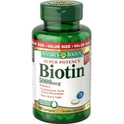 Nature's Bounty Biotin Softgels, 5000 mcg 150 ea (Pack of 3)