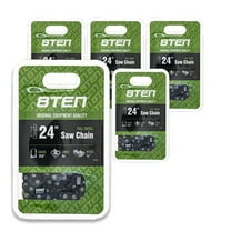 8TEN Chainsaw Chain 24 inch 3/8 Pitch for Stihl Husqvarna 5 Pack 810-CCC2221H