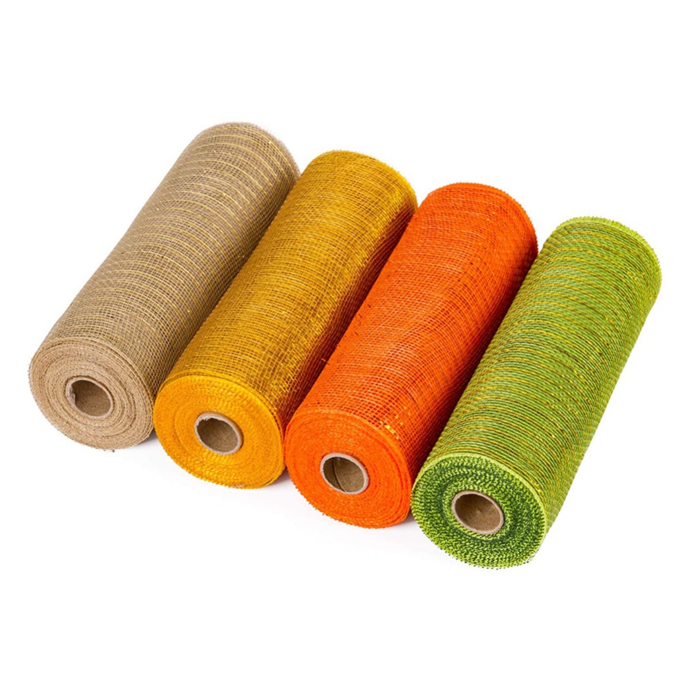 Home Décor Wreaths & Door Hangers 10 in x 30 ft Cream Mesh Solid Cream