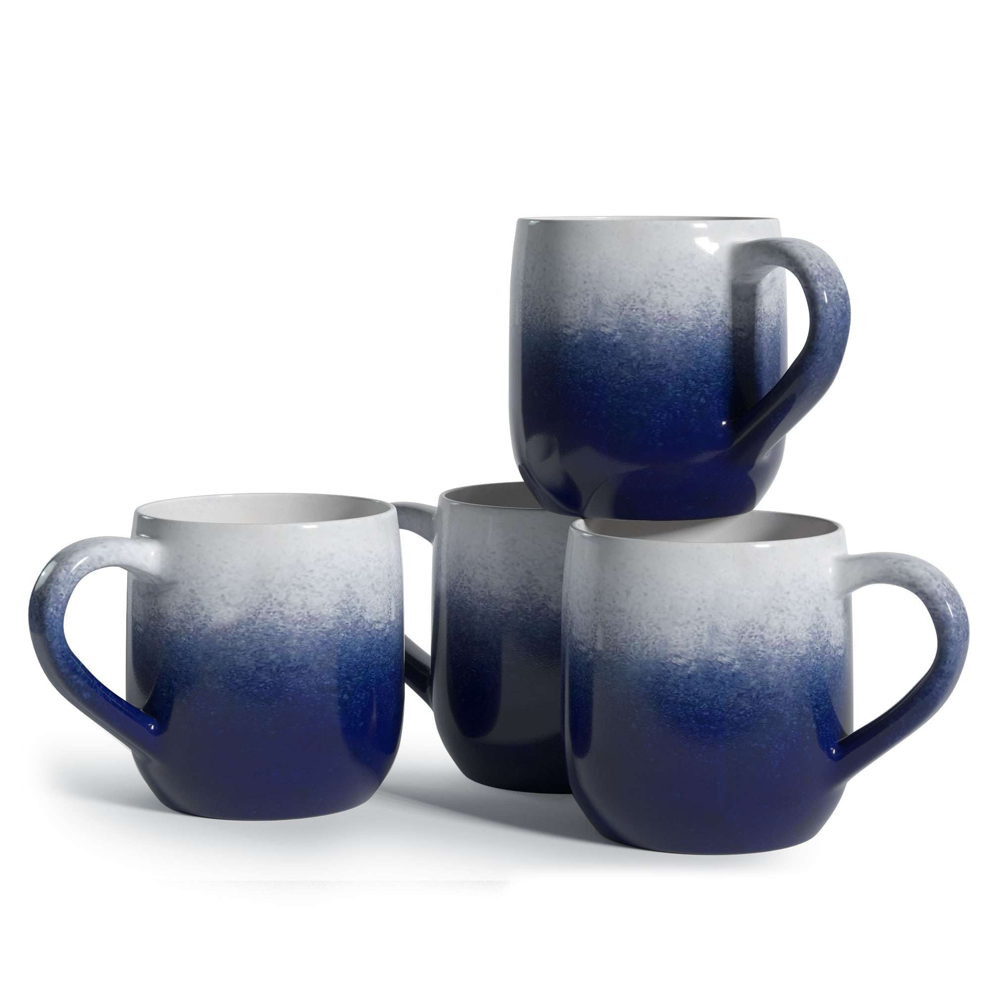 Modern Market Set of 4 Large 16oz Ceramic Coffee Mugs – Stoneware Coffee  Mug Tea Cup Set, 5.75 x 4 x 3.75, Beige