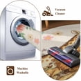 thumbnail image 6 of Cartoon Animal Rose Area Rugs 5x7 ft Retro Cute Lion Elephant Giraffe Zebra Mushroom Washable Rug Non Slip Indoor Carpet Absorbent Floor Mat for Living Room Bedroom Dining Room, 6 of 9