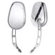 thumbnail image 1 of Espejos retrovisores de motocicleta Unique Bargains, espejos laterales frontales para montaje en Harley Dyna Road King Softail Sportster 1200 883, aluminio tono plateado cromado ajustable, 1 of 6
