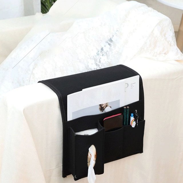 Baohd Bedside Storage Organizer Premium Materials Large Capacity Beautiful Appearance Easy To Save Space Coffee