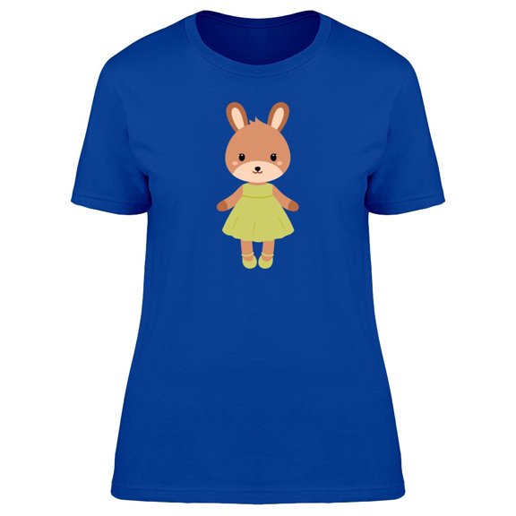Cute Rabbit With Dress Cartoon Tee Women's -Image by Shutterstock