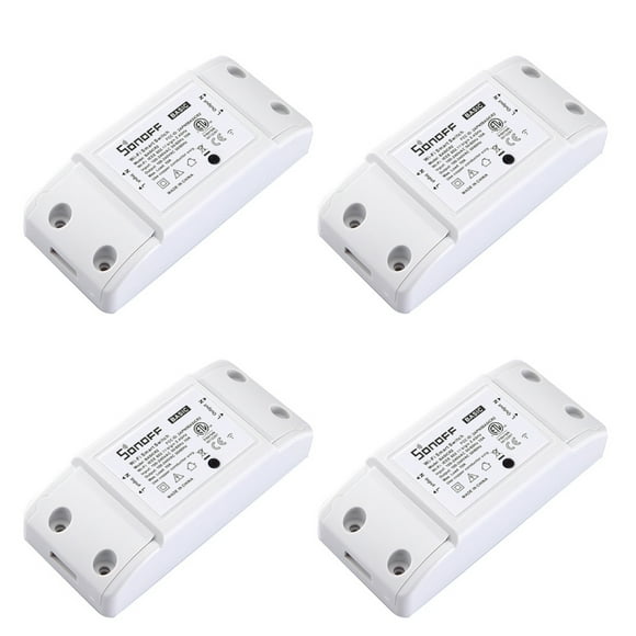 Amdohai 4pcs/lot SONOFF 10A DIY Smart WiFi General Modification Remote Control Power Shut with Smart APP
