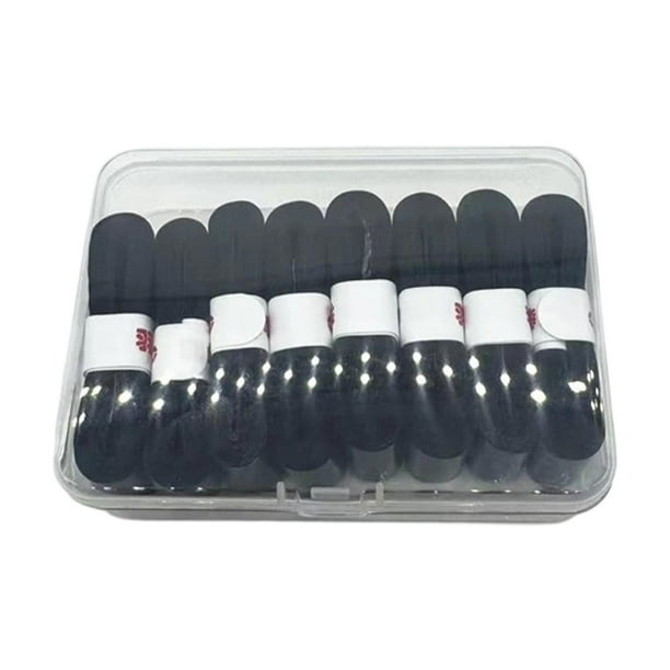 8 Piezas Cinta para Mango Racket Tenis Badminton Squash Pickleball Tira Antideslizante Absorbente PU Sensación Seca Cómoda Apto para Práctica Competi Negro
