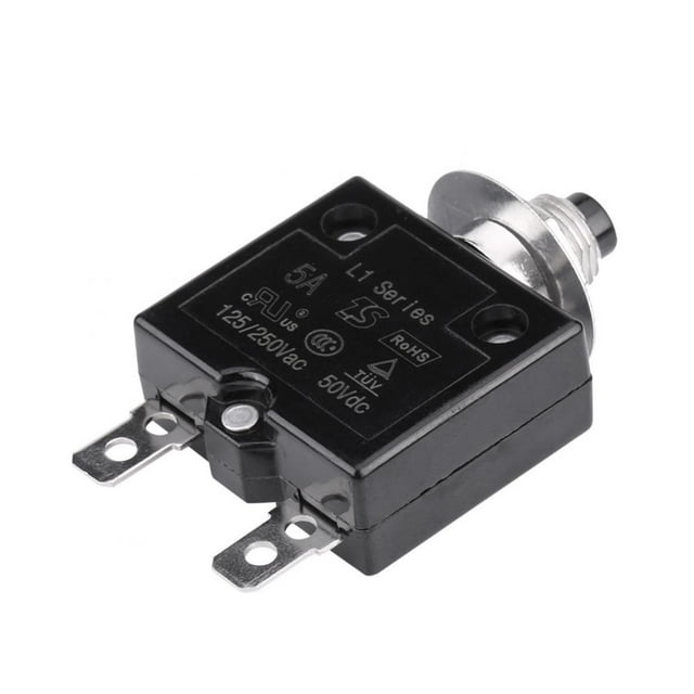 Greensen Manual Reset Thermal Switch Circuit Breaker Over Current Overload Protector , 5A Circuit Breaker, 10A Circuit Breaker