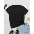 2025 Glitter Print Women's Graphic T-Shirt, Casual Crew Neck, Polyester ...