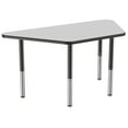 thumbnail image 1 of ECR4Kids 30in x 60in Trapezoid Everyday T-Mold Adjustable Activity Table Grey/Black/Black - Super Leg, 1 of 8