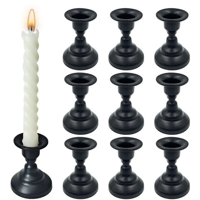 Candelabro de temporada rosa de alta resistencia, a prueba de óxido, estilo simple, base estable, apariencia retro, soporte de exhibición de velas de hierro decorativo, adorno para mesa de comedor,