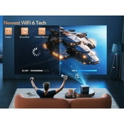 Smart Auto Focus 4K Projector, Toptro Home Movie Projector with Android OS, Native 1080P 5G Wifi 6 Bluetooth Projector, with Netflix 8000+ Apps