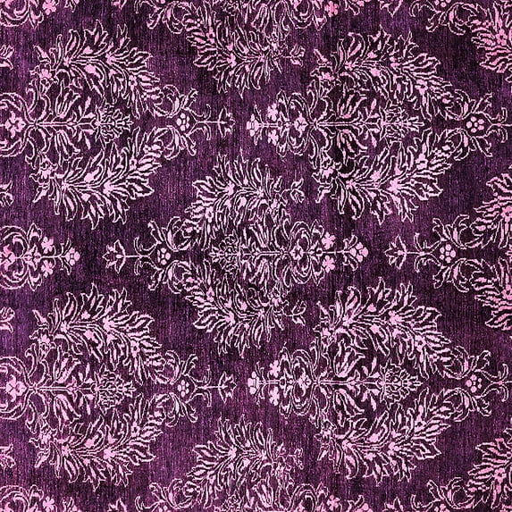 Ahgly Company Indoor Square Abstract Pink Modern Area Rugs, 3' Square