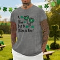 thumbnail image 5 of Ankishi St. Patrick's Day T-Shirts for Men Clover Wine Glass Funny Casual T Shirts Holiday Clothes Everyday Wear, 5 of 8