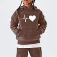 thumbnail image 3 of YunPes Oversized Hoodie Sweatshirt for Girls Heart Print Trendy Preppy Pullovers Tops Teen Casual Baggy Fall Clothes with Kangaroo Pocket, 3 of 5