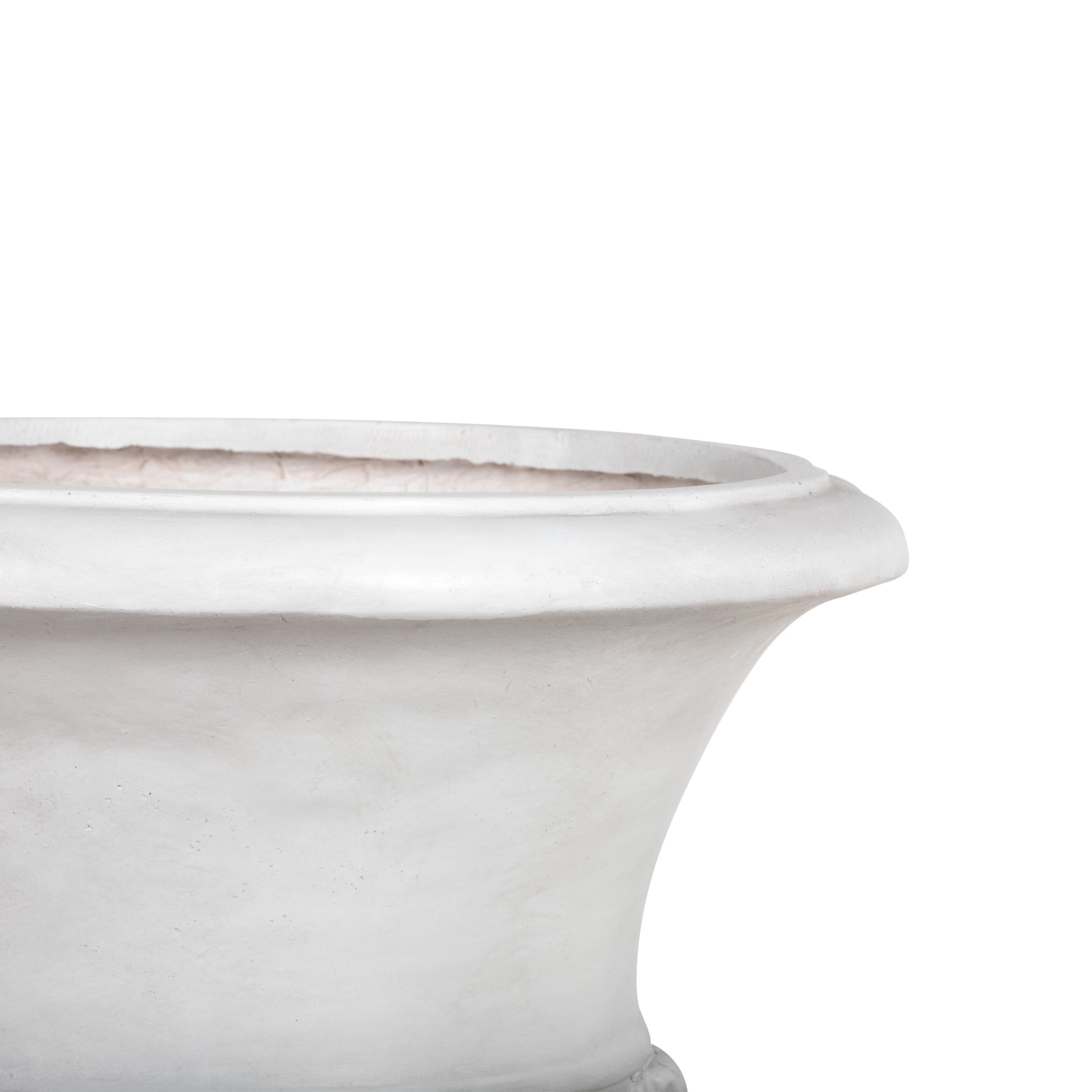 Christopher Knight Home 18" Classical Pedestal Urn Planter, Outdoor Acanthus Leaf Flower Pot, Antique White