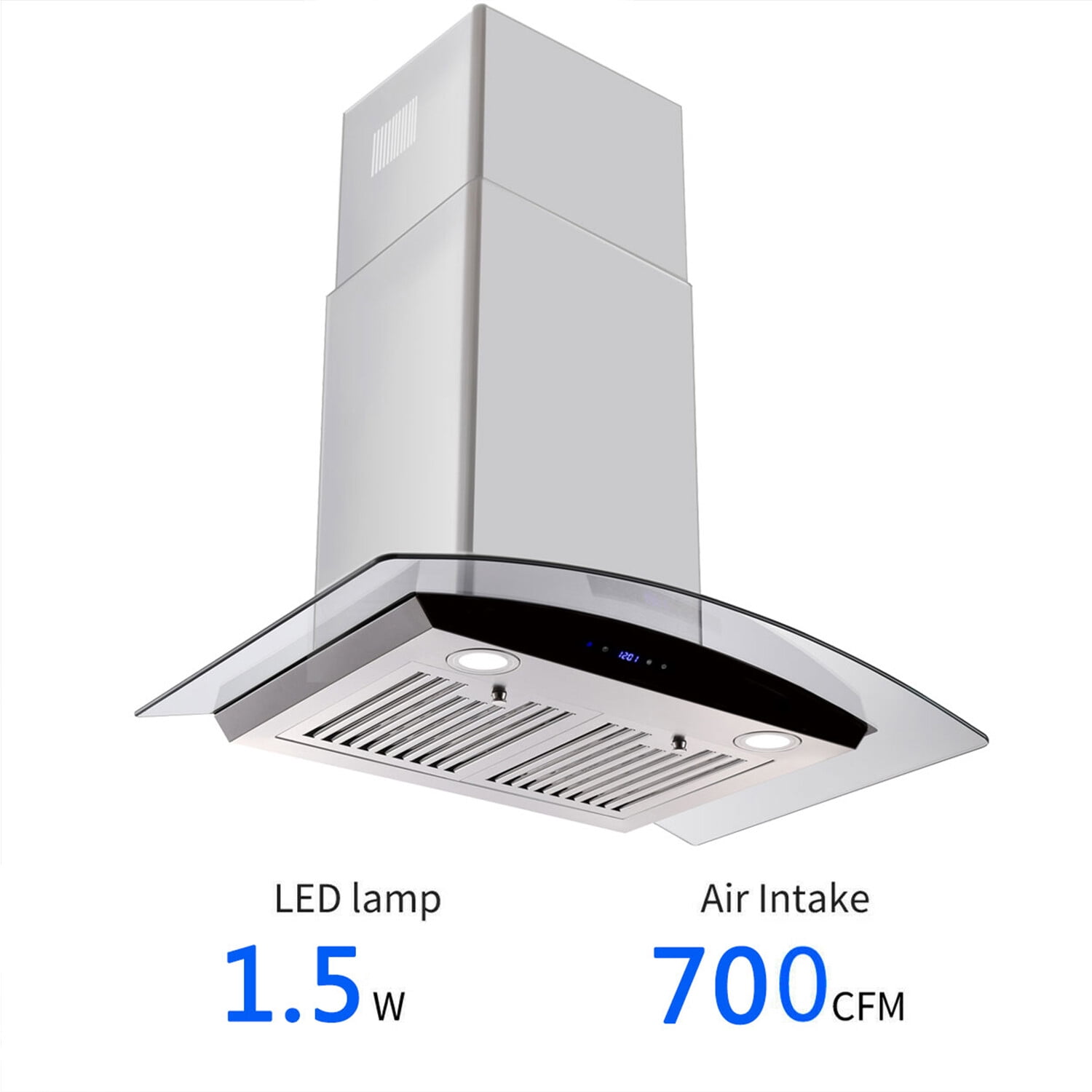 Joeaonz 30-Inch Wall Mount Range Hood with 700 CFM, 3-Speed Touch Control & LED Light