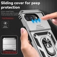 thumbnail image 4 of For Google Pixel 10a 6.3" Slim Fit With Slide Camera Cover & Rotated Ring Kickstand,Shockproof Phone Case,Siver,For Google Pixel 10a, 4 of 9