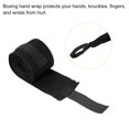 thumbnail image 4 of Uxcell Boxing Hand Wraps 98" Length Elastic Martial Arts Fist Bandages for Kickboxing, Black 2 Pack, 4 of 6